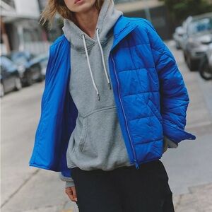 Women’s free people Pippa packable puffer in mid Atlantic